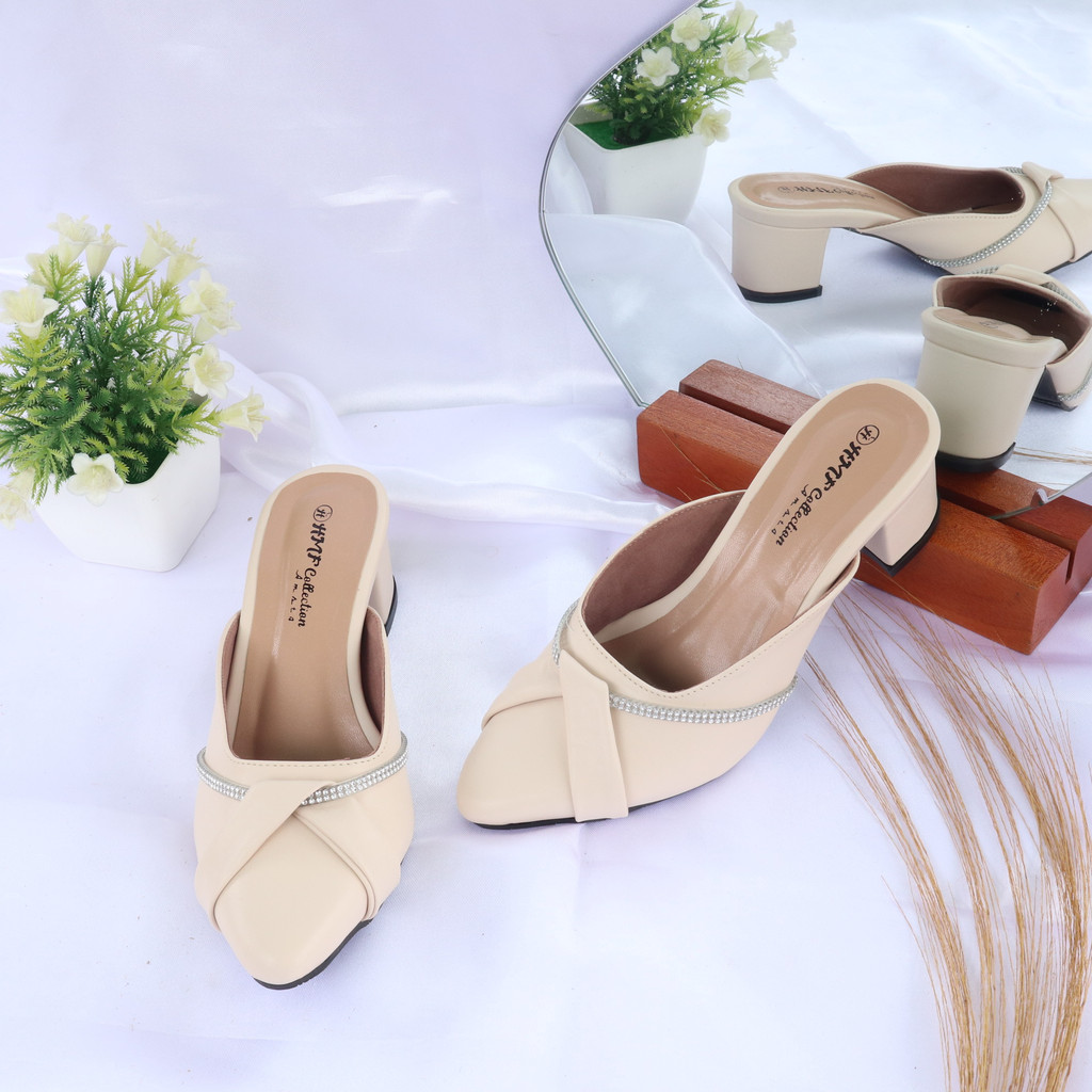 HMF Ujlik Heels Mules Wanita BC08