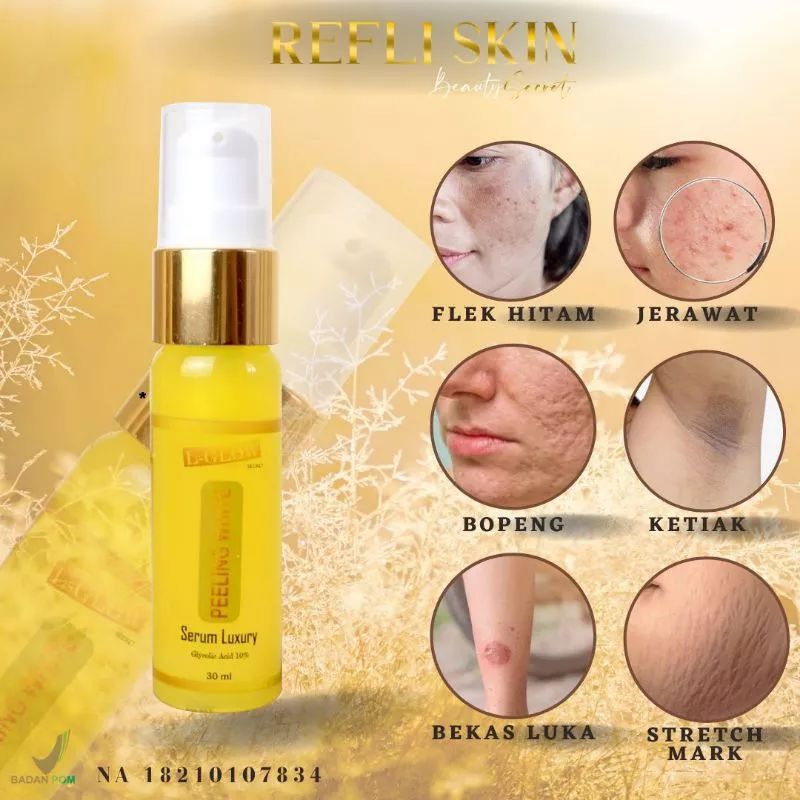 Promo habisin stok LGLOW BODY SERUM LUXURY PEELING WHITE PEELING BADAN 100% ORI GRATIS ONGKIR/COD
