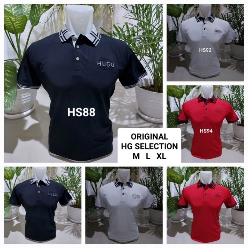 HG SELECTION kaos kerah HUGOSELECTION size M L XL  premium import ori