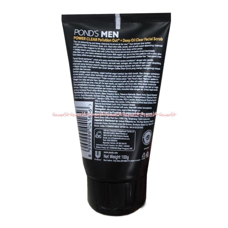 Pond's Men Oil Pollution Out 100ml Pembersih Muka Ponds Men bebas Kilap