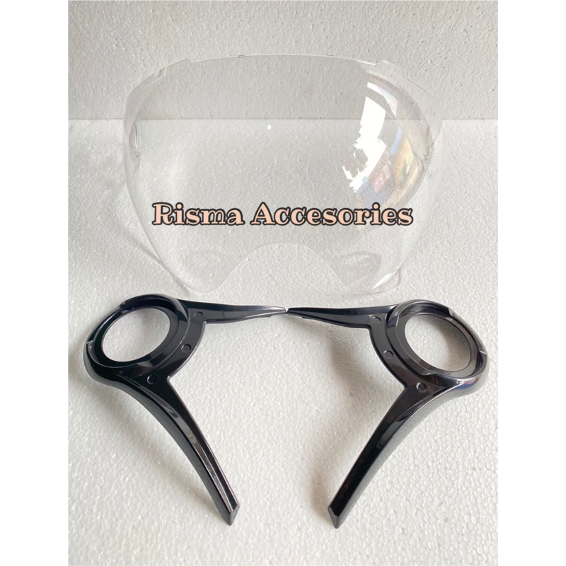Paket Kaca dan Visor Support Helm Yamaha Fazzio Original