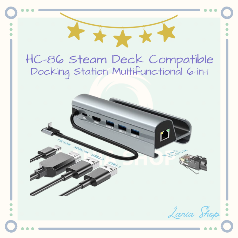 Docking Station Multifunctional 6-in-1 - Steam Deck Compatible - HC-86