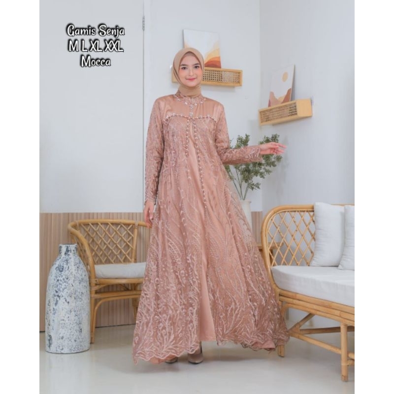 Dress Pesta Mewah/ Gamis Senja Tile Mix Satin Valvet Payet Mutiara Terbaru/ Gamis/ Gamis Tile/ Gamis Pesta/ Gamis Kondangan/ Gamis Lamaran/ Gamis Mutiara/ Gamis Cantik