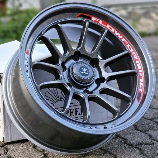 Velg Mobil Venom 5 Auto Speed Ring 18 Lebar 9 ET 0 PCD 6x139 Flow Forming Gunmettal Black Glossy Hyp