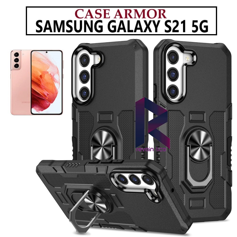 Case Armor SAMSUNG GALAXY S21 5G Iring Cincin Magnetic Kesing Hp Protect kamera Premium Hard Case Standing Robot Pelindung Kamera