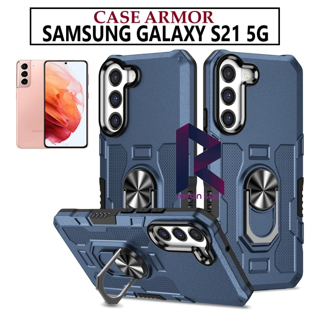 Case Armor SAMSUNG GALAXY S21 5G Iring Cincin Magnetic Kesing Hp Protect kamera Premium Hard Case Standing Robot Pelindung Kamera