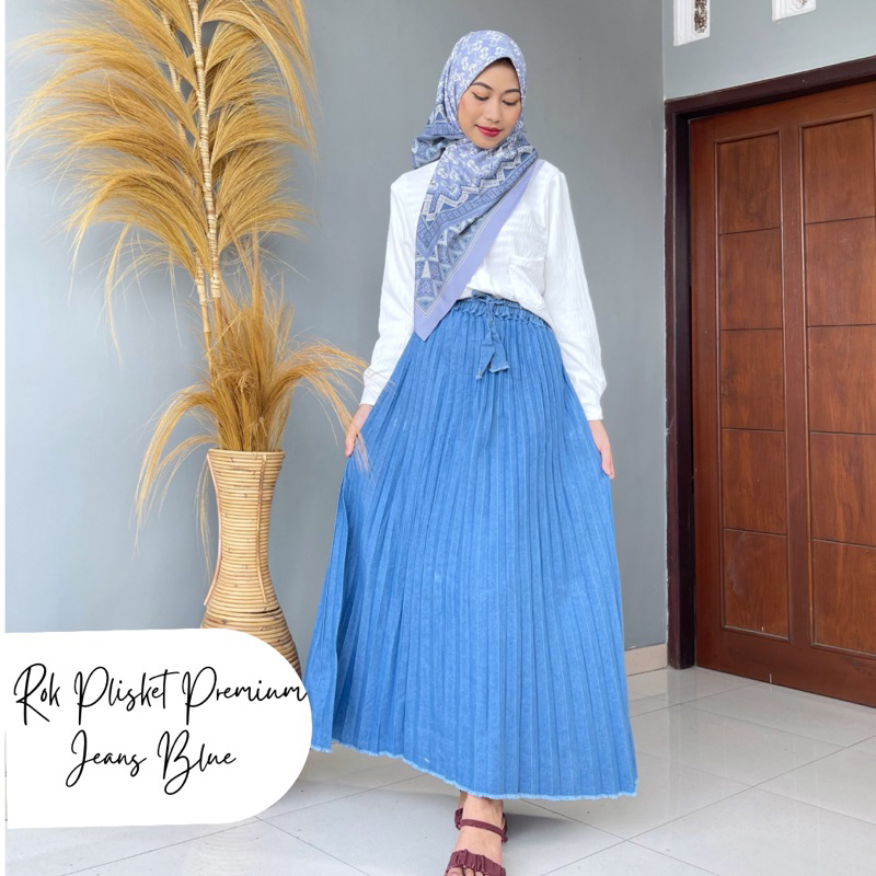 ROK PLISKET MAYUNG BAHAN PREMIUM KANCING DAN NON LANCING