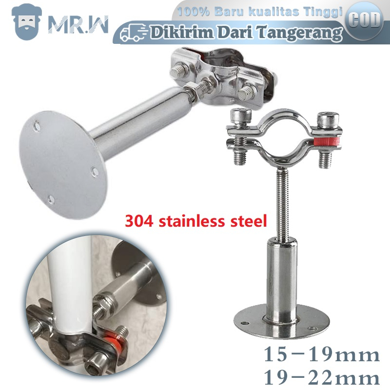 Hanger Clamp Pipa Holder 304 Stainless Pipe Clamp Adjustable Klem Gantung Pipa