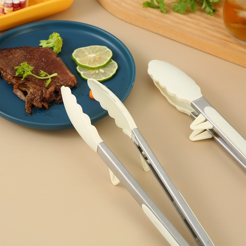 Mi.more Clip Food Clamp Silicone 9inch / 12inch With Small Holder / Jepitan Makanan Silikon Tahan Panas Puith