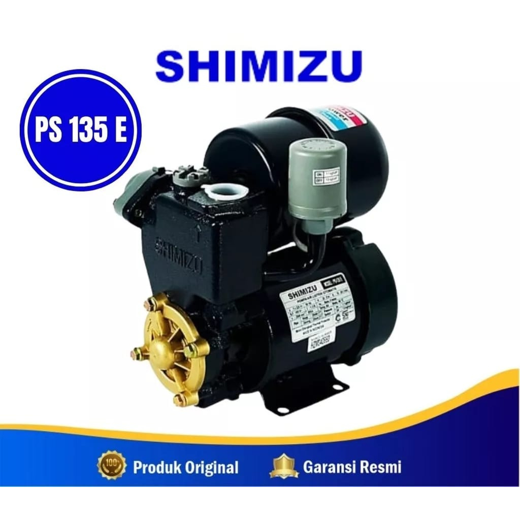 POMPA AIR LISTRIK SHIMIZU PS-135 E/ POMPA AIR LISTRIK OTOMATIS SHIMIZU POMPA AIR SUMUR DANGKAL