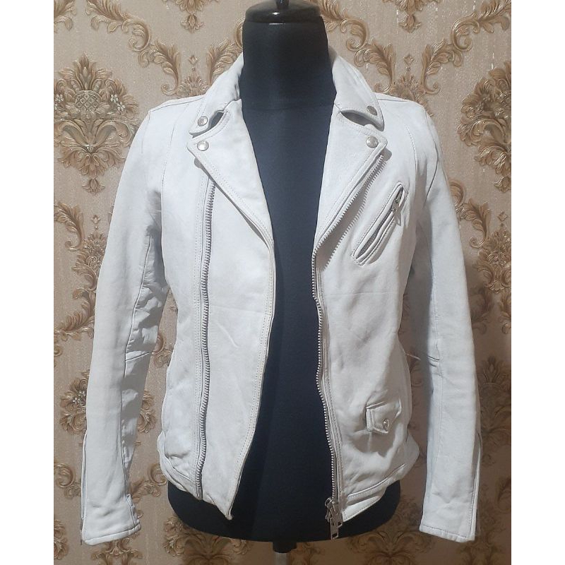 jacket ramones kulit asli