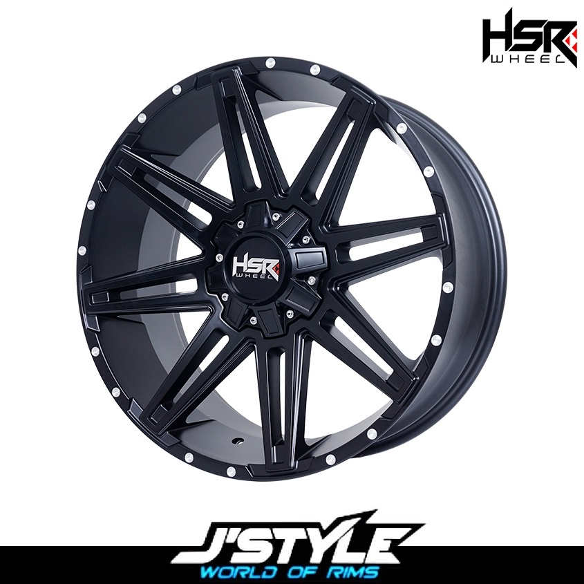 Velg Mobil Pajero/Fortuner Ring 22 Terbaru HSR Wheel JONA Ring 22X9,5 Hole 6X139,7 ET25 Black
