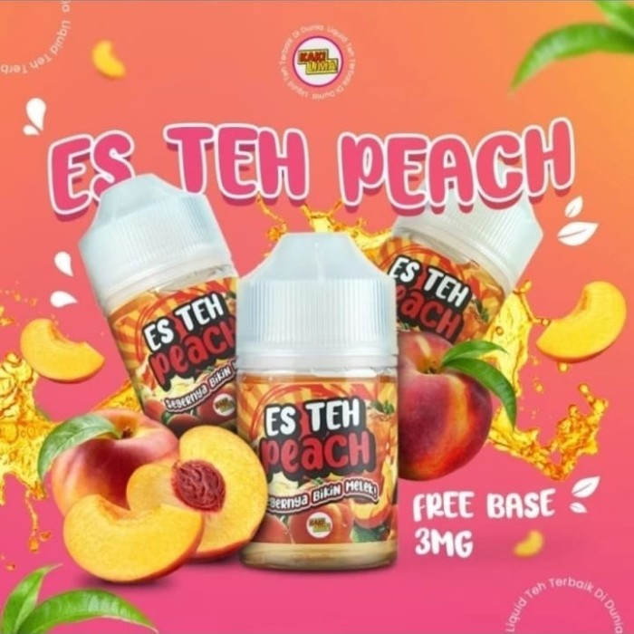 LIQUID ES TEH 60ML PEACH 3EMGE BY KAKI LIMA