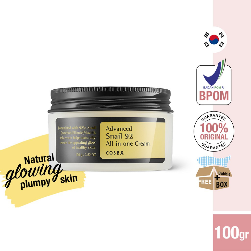 BPOM COSRX Advanced Snail 92 All In One Cream 100ml