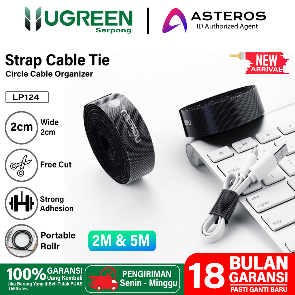 UGREEN Velcro Strap Cable Ties Organizer Pengikat Perekat Kabel Serbaguna