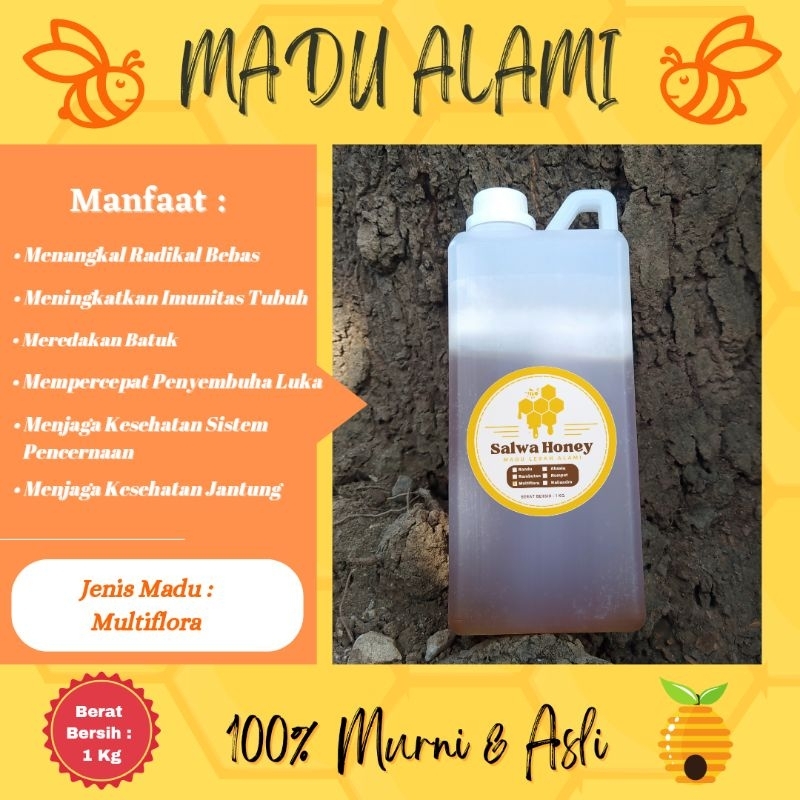 

Madu Murni 1 kg Madu Multiflora 100% Asli Kaliandra Randu Madu Hutan Alami