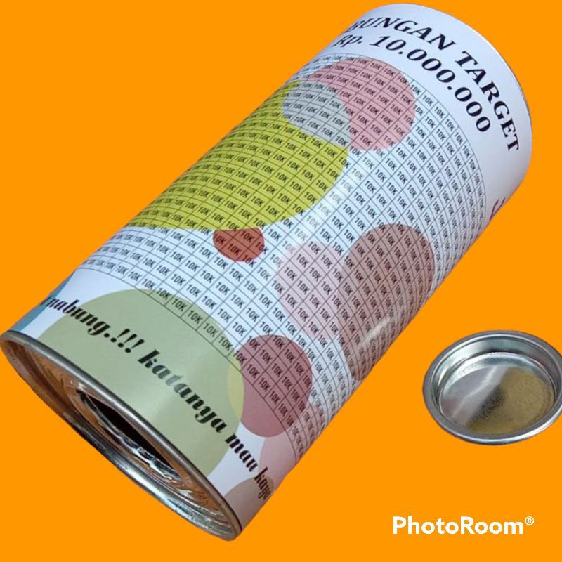 Celengan target buka tutup target 10juta 10k polkadot celengan size M