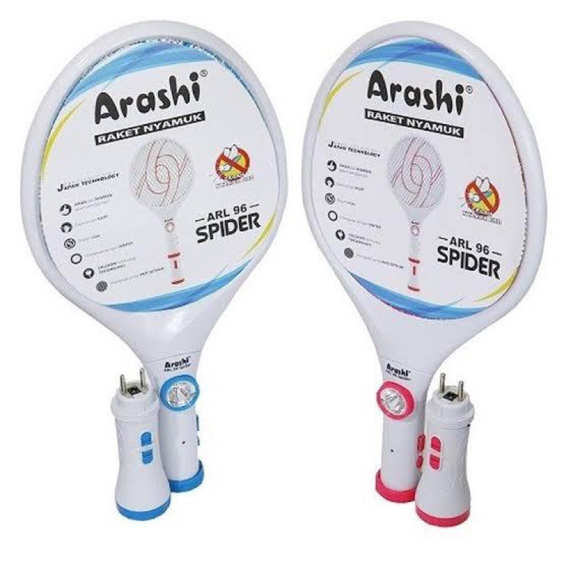 ARASHI RAKET NYAMUK ARL- 96 SPIDER / RAKET NYAMUK LISTRIK / RECHARGEABLE