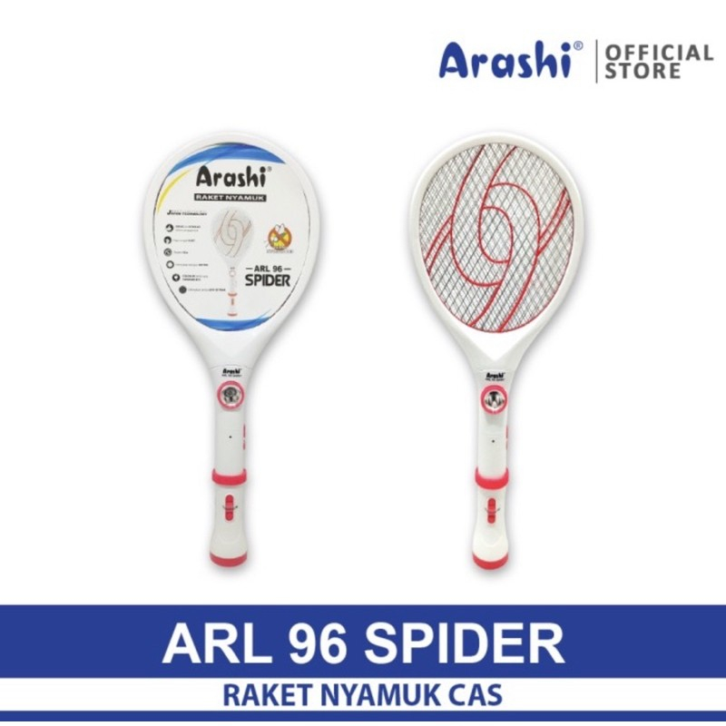 ARASHI RAKET NYAMUK ARL- 96 SPIDER / RAKET NYAMUK LISTRIK / RECHARGEABLE