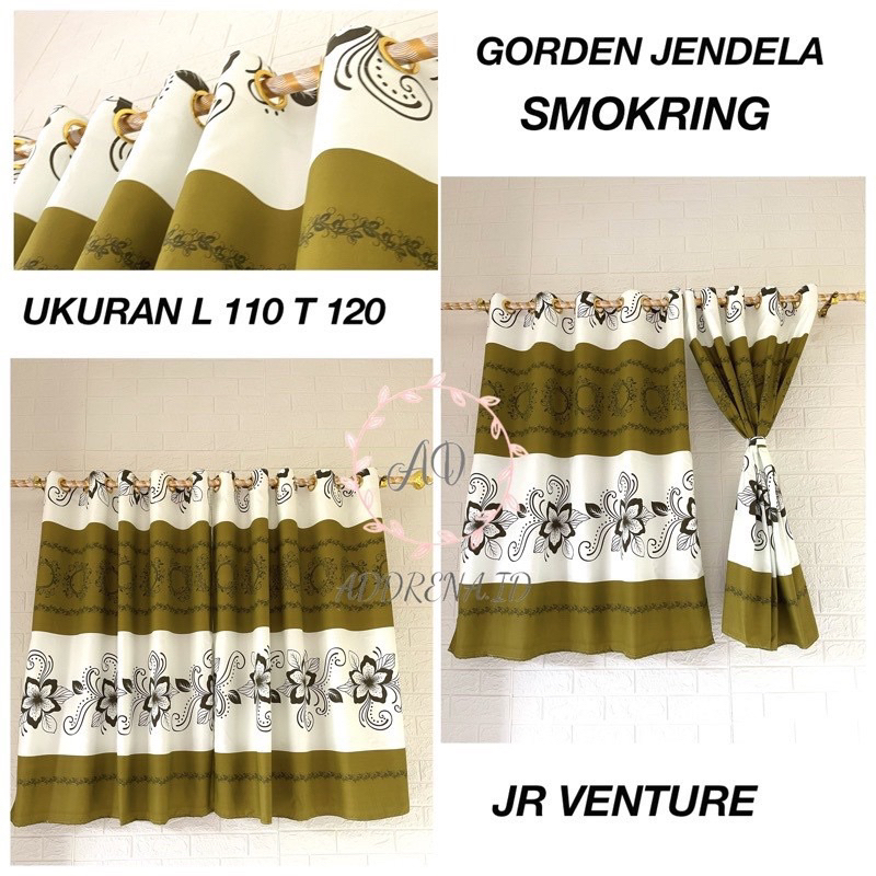 GORDEN JENDELA KAMAR TAMU - KORDEN PENDEK 120CM RUANG TAMU - HORDEN MURAH PENDEK GORDEN MINIMALIS RUMAH SMOKRING 10LUBANG UK 120