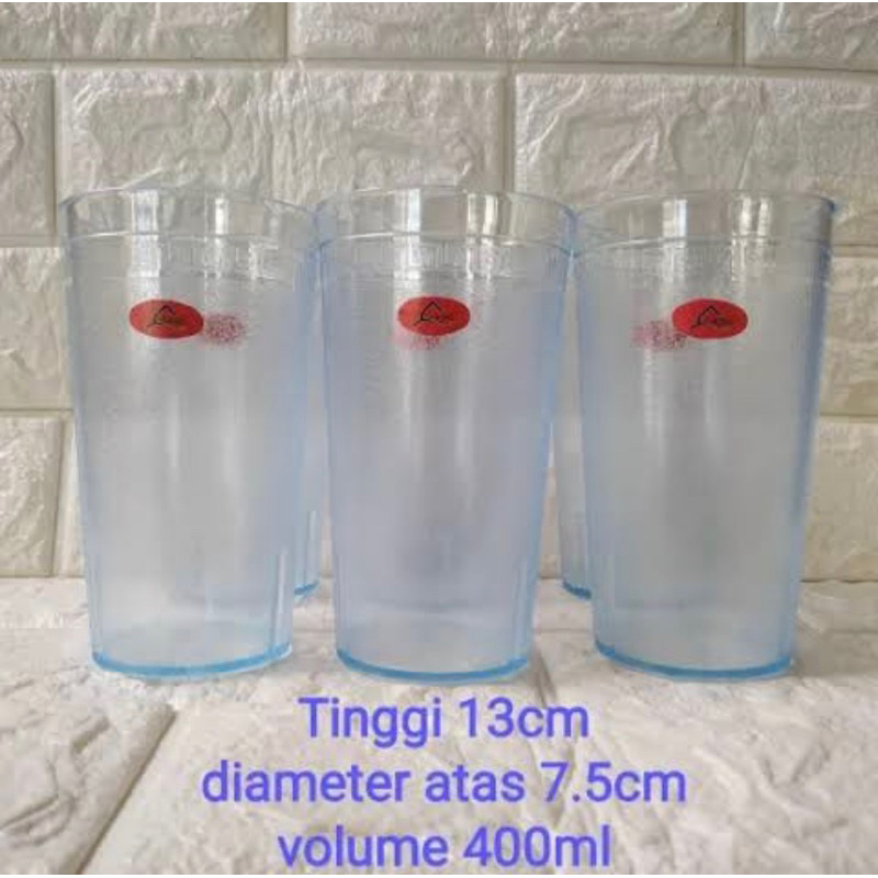 GELAS MONICA ALEXIS BENING / GELAS MINUM PLASTIK 12pc