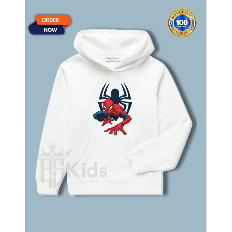 JAKET HOODIE ANAK KARAKTER MARVEL SPIDERMAN