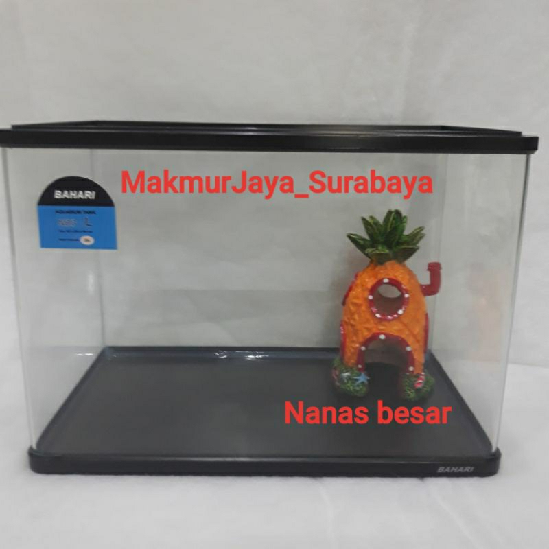 Hiasan aquarium/rumah nanas/spongbop/ tinggi -+ 20cm