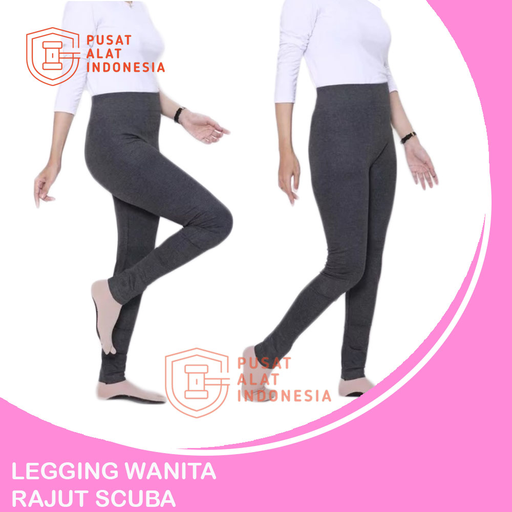 Celana Legging Wanita Rajut Scuba Elastis Jumbo Cl11