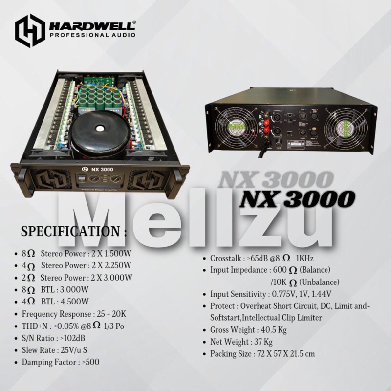 Power Hardwell NX 3000 Original Amplifier HARDWELL NX3000