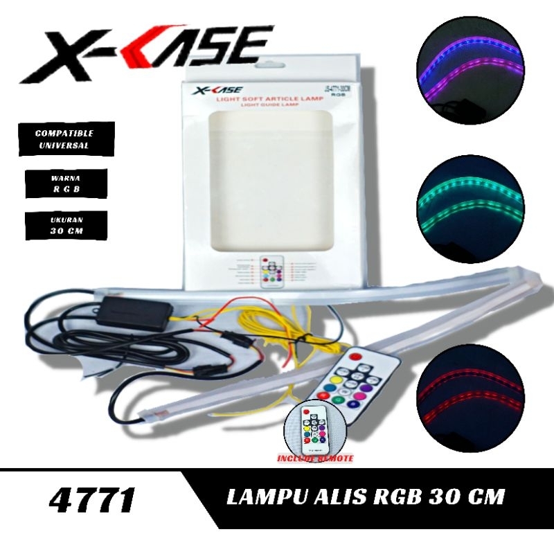 Lampu Alis Remot RGB 30cm Sen Running Lampu Alis Running Motor Mobil High Quality DIAMONDKING