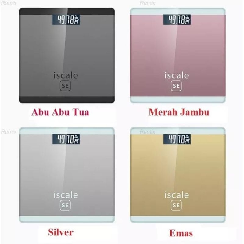 Timbangan Berat Badan Digital Body Scale 180Kg Mini Kaca Tempered glass