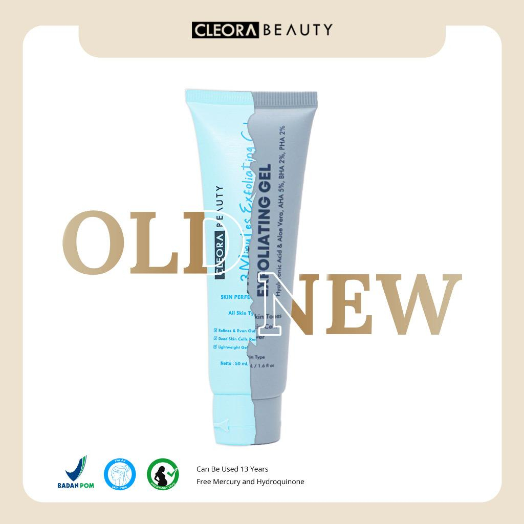 BPOM Cleora 3 Minutes Exfoliating Gel AHA BHA PHA Eksfoliasi Wajah Muka Mengangkat Sel Kulit Mati