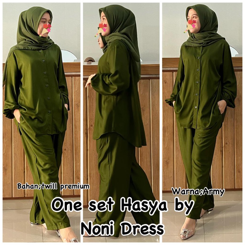 Daster Arab Noni HASYA One Set Twill Premium