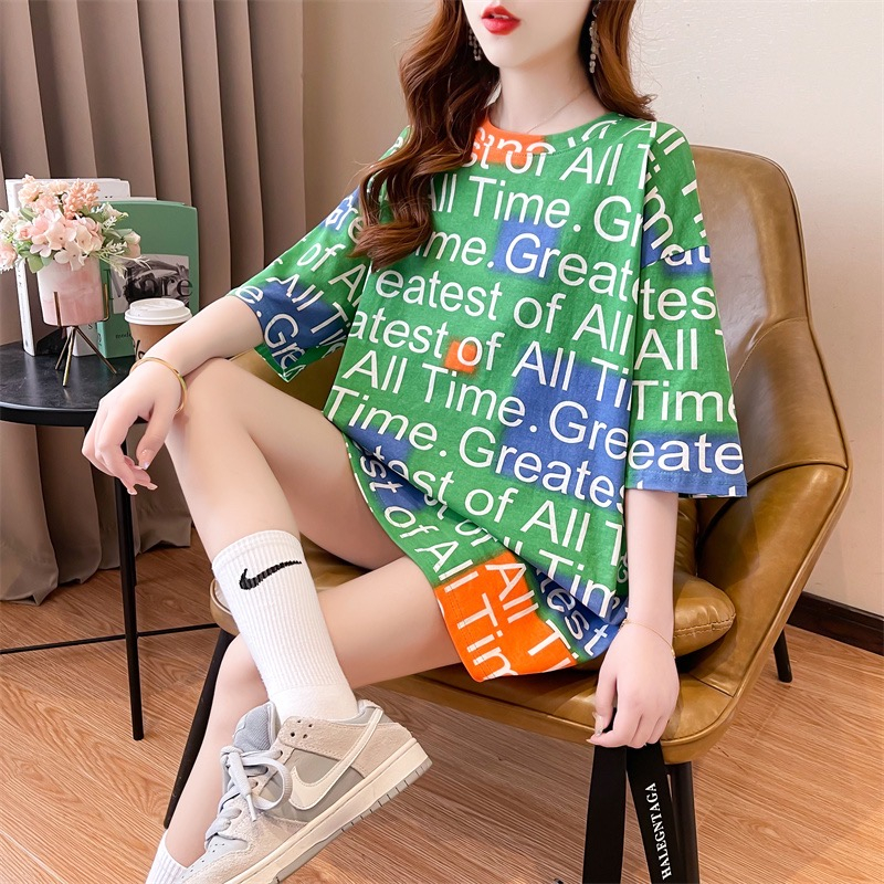 THISTLE - Oversize Tee Tshirt Wanita Model Longgar Motif All Greatest Time
