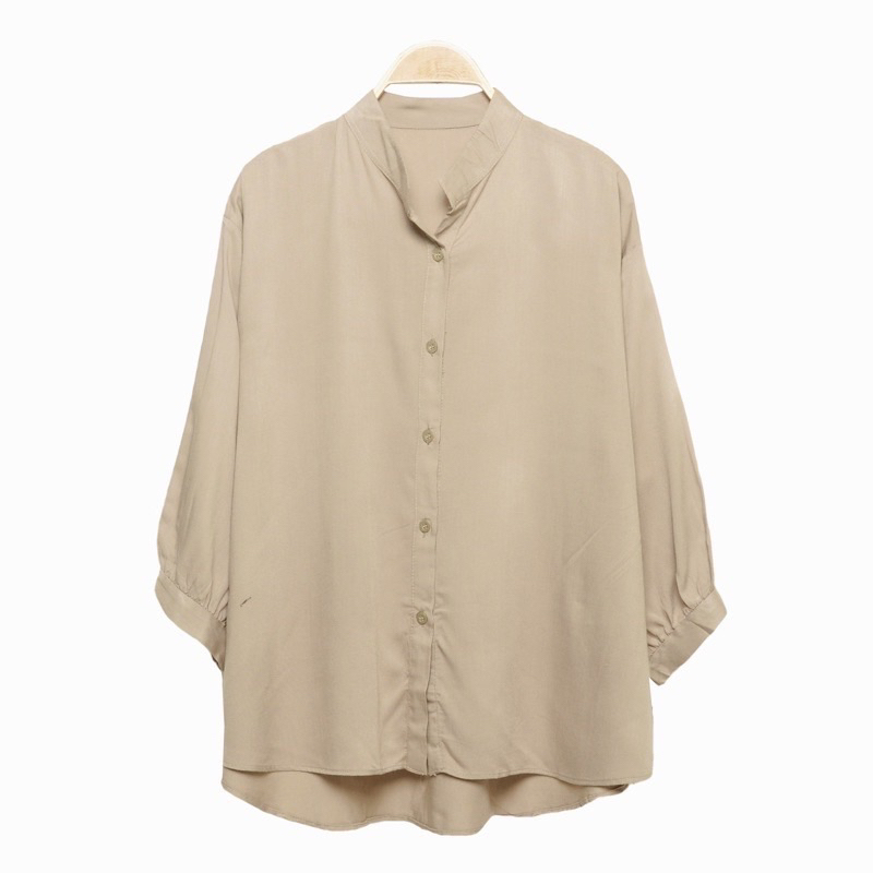 Kemeja shanghai wanita bahan rayon twill premium