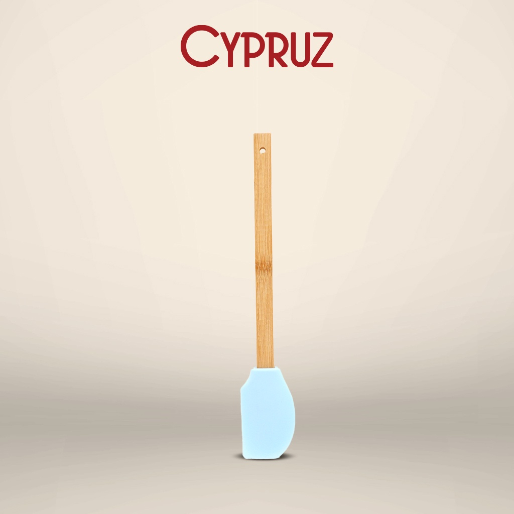 Cypruz Utensil Gg.Bambu+Silicone: Spatula Lengkung  AM 1007