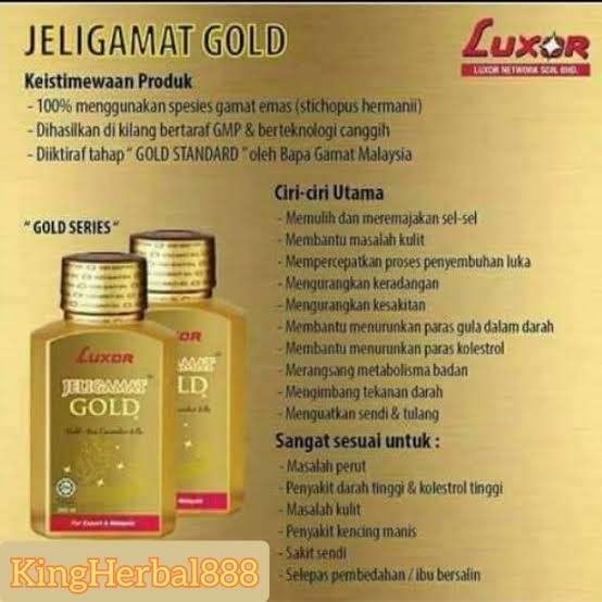 Luxor Jelly Gold 350ML Luxor Gold Kecil Ekstrak Tripang Tinggi ASLI