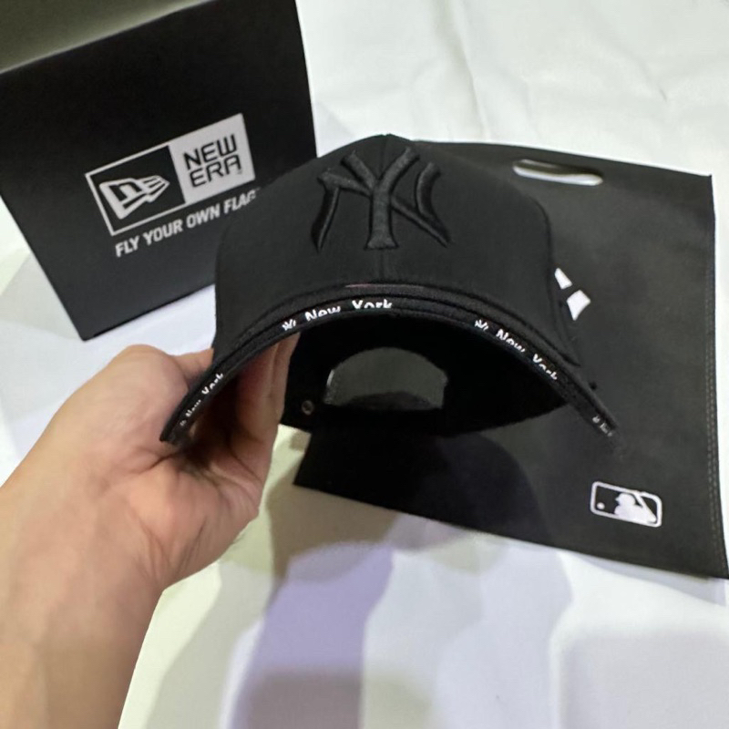 Topi Baseball Unisex Cap Bordir Newyork Casual Hat Fullblack Fullset