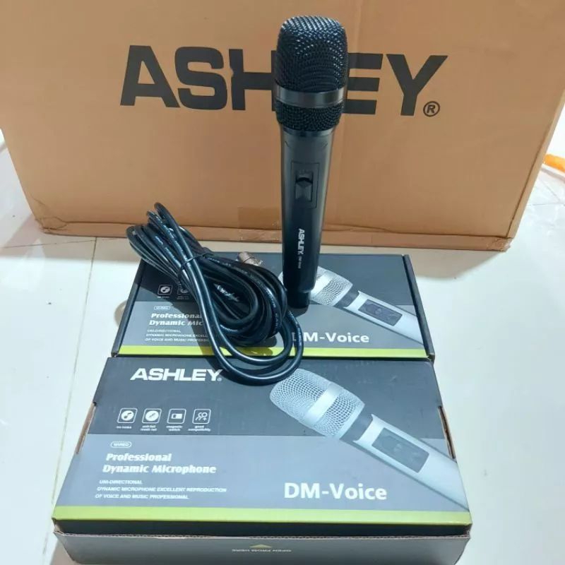 MIC ASHLEY DYNAMIC MICROPHONE KABEL ASHLEY DM VOICE ORIGINAL