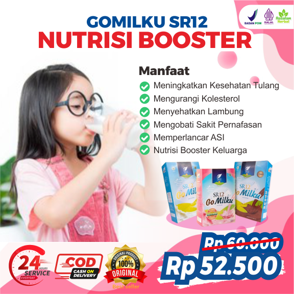 

GOMILKU SR12 Susu Kambing Etawa Solusi Maag Kronis Asam Lambung Suplemen Imunitas Anak dan Ibu Hamil Pelancar ASI Ibu Menyusui