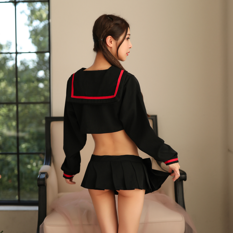 Fun Lingerie Female Sexy Passionate Uniform Cute and tempting Student Set Pleated Skirt Nightclub teaser Uniform