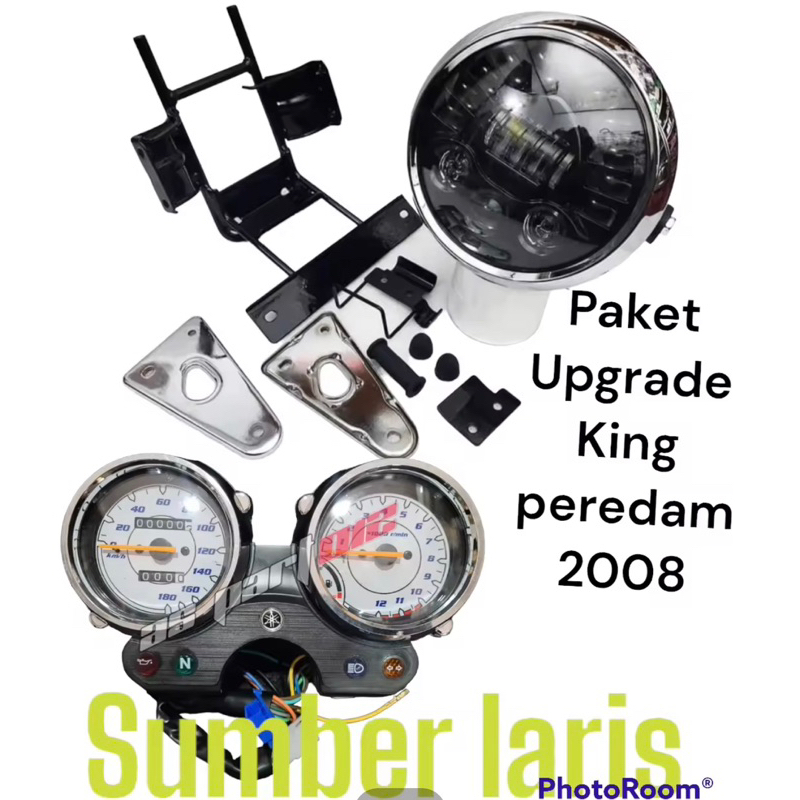 paket lampu LED  rx king peredam full set spido breket