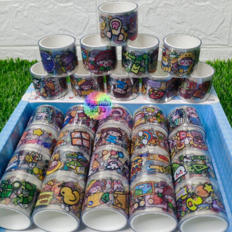 

Stiker solasi karakter kartun korea lucu stiker momo/stiker botol