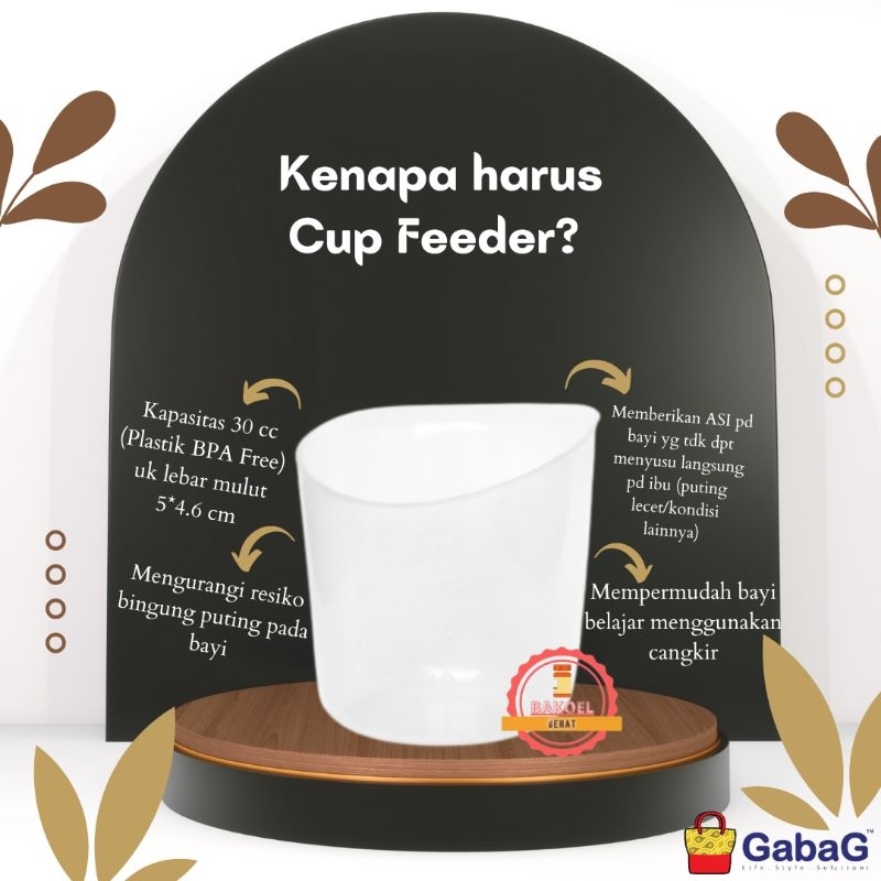 GABAG Kolibri Cup Feeder / Cangkir Menyusul / Gelas ASI Bayi [ECER]