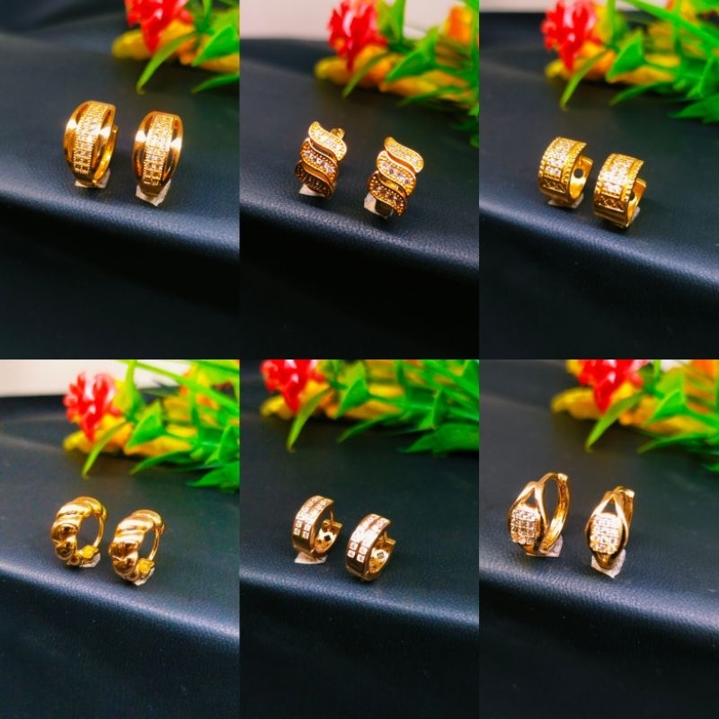 Anting Xuping lapis mas 18 K , Anting Murah