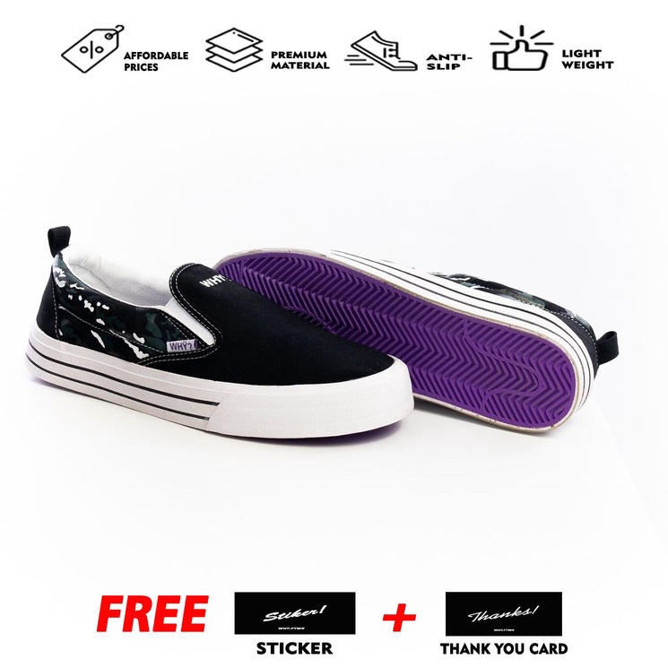 Sepatu Why Footwear - Slip On  Why Motif Tangtara