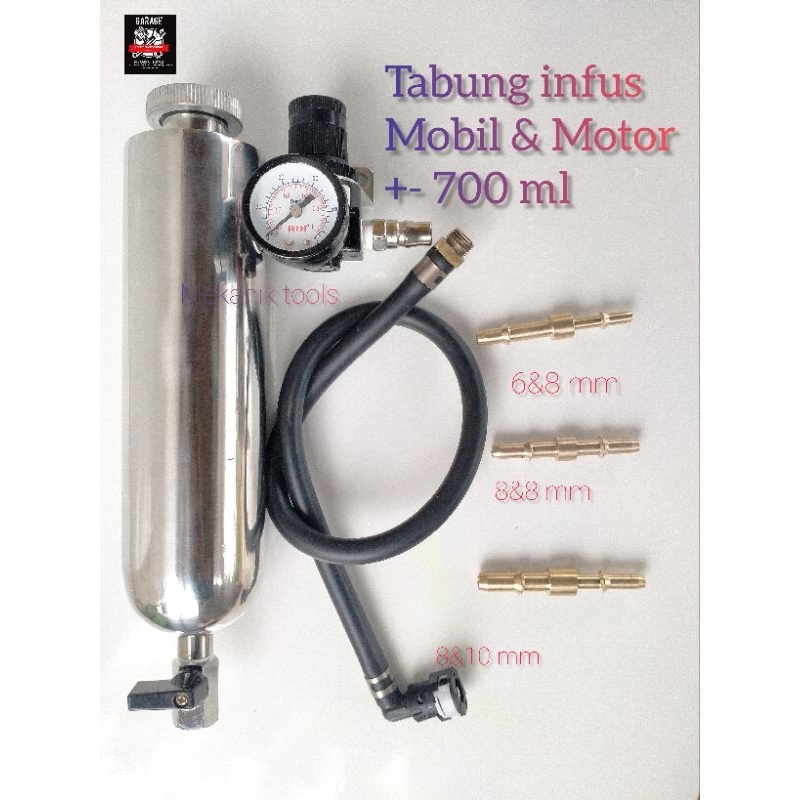 Alat Servis Injektor Mobil Motor Tabung infus Injeksi Mobil motor kapasitas 700 ml