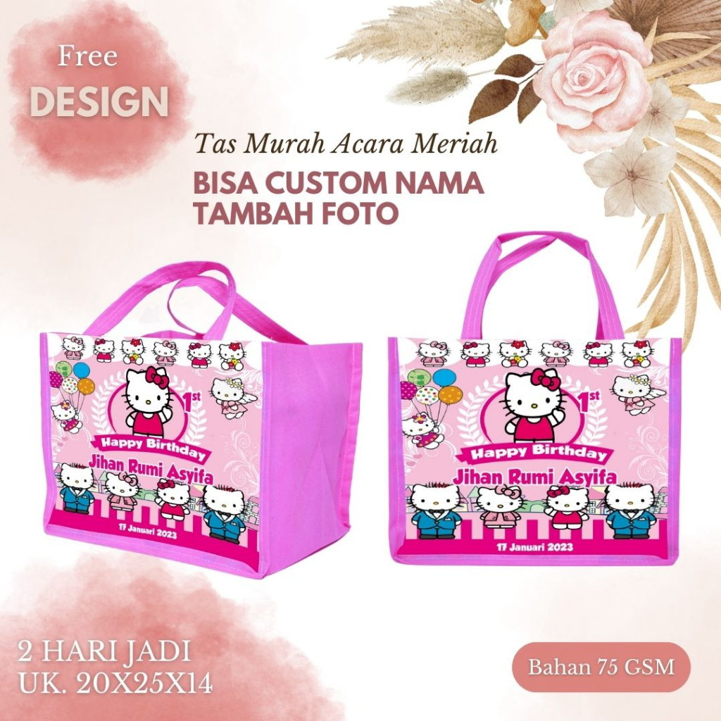 

Tas pembungkus snak/berkat/syukuran/model anak/cocok untuk ulang tahun