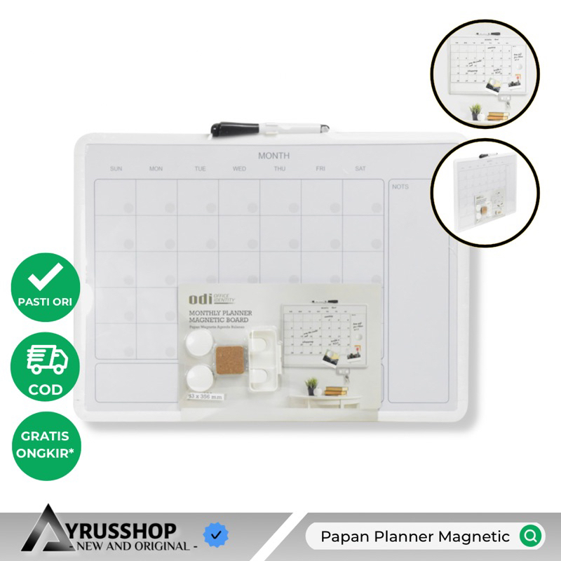 

Papan Monthly Planner Magnetic Board/ODI/Kokoh/High Quality