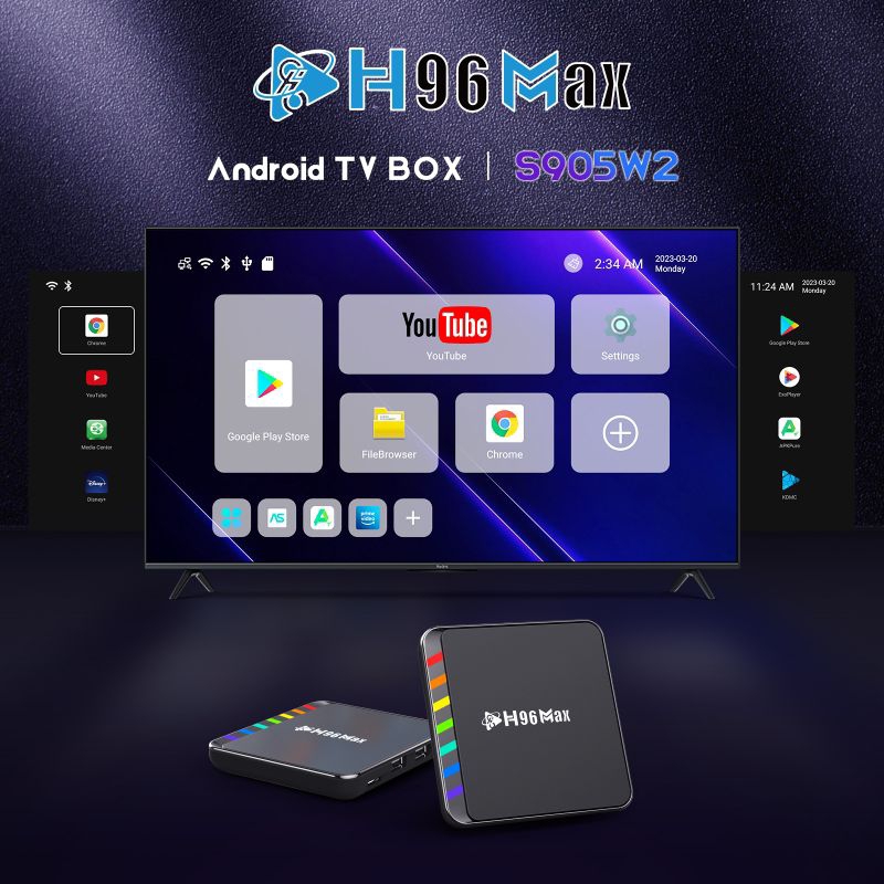 H96 Max W2 2GB+16GB Android Tv Box Amlogic S905W2 Wifi 6 Android 11